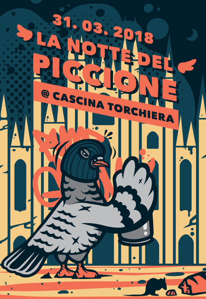 La Notte del Piccione - Flyer fronte
